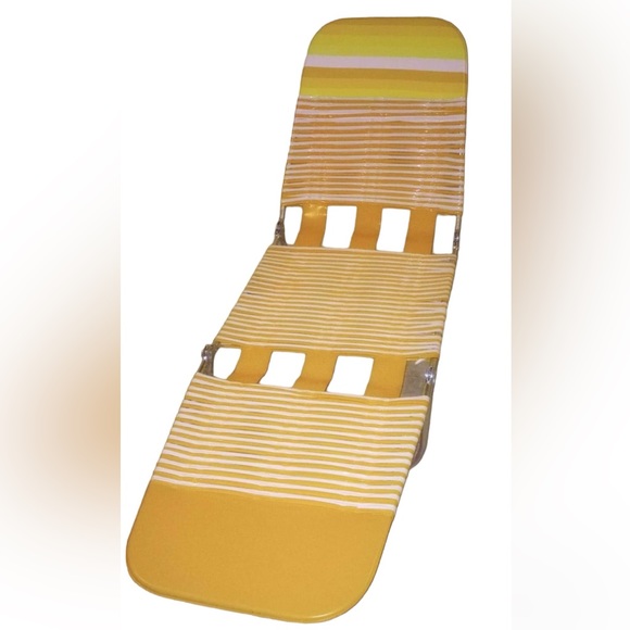 Other Vintage Jelly Trifold Chaise Lounge Lawn Beach Chair Plastic
